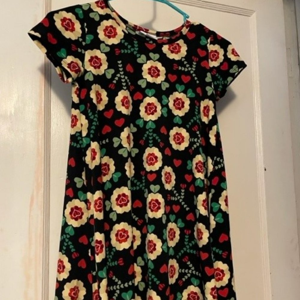 LuLaroe Girl's Scarlett Dress Valentine's Size 8